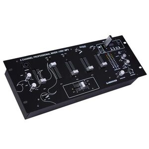 Ibiza DJM90USB-BT 5 csatornás mixerpult, USB, bluetooth, SD, rack kép