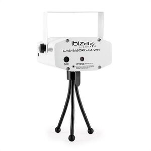 Ibiza Firefly Showlaser fényeffektus, mini lézer, multipoint, 130 mW, fehér, állvány kép