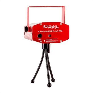 Ibiza Firefly Showlaser fényeffektus, mini lézer, multipoint, 130 mW, piros, állvány kép