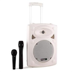 Ibiza Port8VHF-BT, 400 W, hordozható PA hangfal, akkumulátor, kocsi, bluetooth, USB, SD, fehér kép