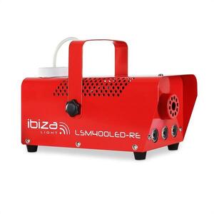 Ibiza LSM400LED-RE, 410W, mini füstgép, LED fények, piros szín kép