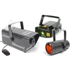 Beamz Light Package 3, disco fényhatás készlet, lézer, füstgép kép