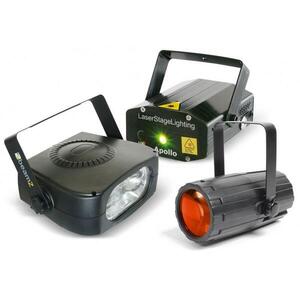 Beamz Light Package 4, disco fényhatás készlet, lézer, stroboszkóp kép