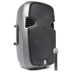 Skytec SPJ-1500A aktív PA hangfal, 800 W, 38 cm (15"), VHF, AUX, mikrofon kép
