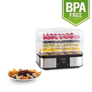 Klarstein Valle di Frutta, 250 W, szárítógép, rozsdamentes acél, dehidrátor, 5 emelet kép