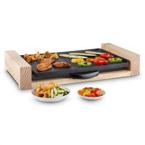 Klarstein Lumberjack, 2300 W, elektromos grillsütő, asztali grillsütő, rusztikus, fa kép