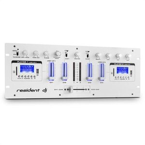 Resident DJ DJ405USB 4-csatornás DJ keverőpult, 2 x bluetooth, USB, SD, AUX, felvétel funkció kép