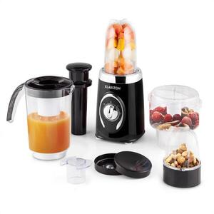 Klarstein Fruizooka, 220 W, fekete, turmixgép smoothie készítésére, multifunkcionális 4 az 1-ben berendezés kép