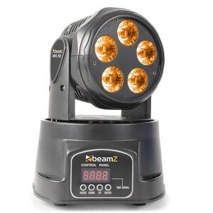 Beamz MHL90 Mini, forgófej, LED fényhatás, 5 x 18 W, RGBAW-UV, 6 az 1-ben kép
