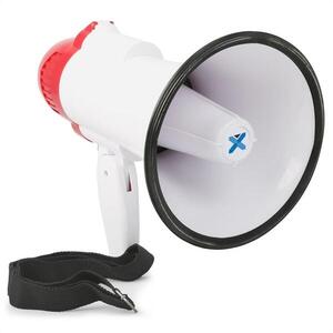 Vexus MEG020, megafon, 20 W, felvételkészítő funkció, sziréna, üzemeltetés elemekkel, szíj kép
