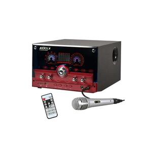 Majestic Audiola AHB-2290K 2.1 audió rendszer, USB, SD, AUX, MIC, mikrofon, piros kép