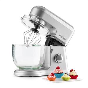 Klarstein Allegra Argente konyhai mixer, 800 W, 3 l, üvegtál, ezüst kép