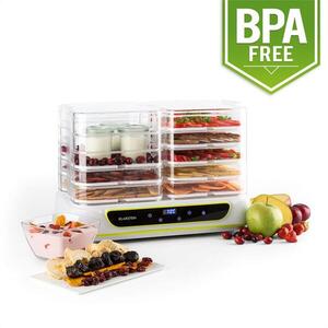 Klarstein Yoyoyofruit 2 az 1-ben szárítógép & joghurtkészítő, 2 x 5 emelet, 550 W, fehér kép
