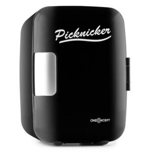 OneConcept Picknicker, fekete, termodoboz hűtő/melegen tartó funkcióval, mini, 4 l, eMark tanúsítvány kép