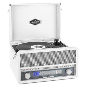 Auna Epoque 1907, retro audio rendszer, gramofon, kazetták, bluetooth, USB, CD, AUX kép