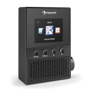Auna Digi Plug, fekete, aljzatba szúrható internetrádió, 2, 4" TFT, vezérlés alkalmazással, WLAN kép