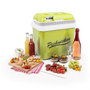 Klarstein Big Picknicker, zöld, 24 l, termohűtőláda, A++, AC/DC, szivargyújtó kép