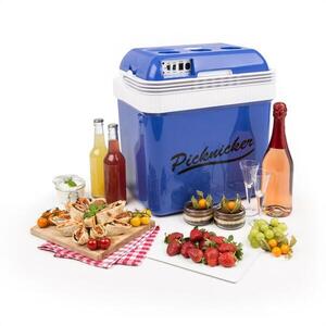 Klarstein Big Picknicker, kék, termo hűtőláda, 24 l, A++, AC, DC, szivargyújtó kép