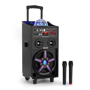 Auna Disgo Box 100, 100 W RMS, mobil DJ hangfal diszkó fénnyel, bluetooth, USB kép