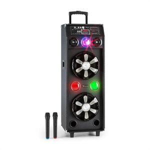 Auna DisGo box 2100, 100 W RMS, mobil DJ hangfal diszkó fénnyel, bluetooth kép