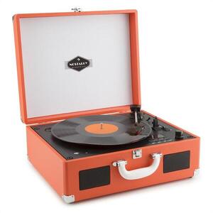 Auna Peggy Sue OR hordozható retró gramofon, CD USB SD, narancssárga kép