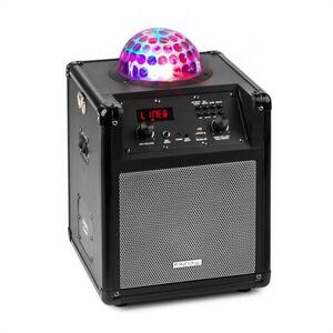 Ibiza Kube 60 hordozható bluetooth hangfal, USB, SD, AUX, FM, akkumulátor, ezüst kép