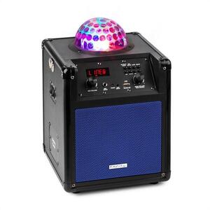 Ibiza Kube 60 hordozható bluetooth hangfal, USB, SD, AUX, FM, akkumulátor, kék kép