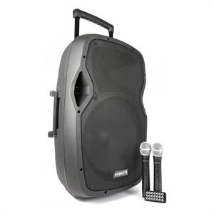 Vonyx AP1500PA, mobil PA rendszer, 38 cm (15''), bluetooth, USB, SD, MP3, VHF tölthető akkumulátor kép