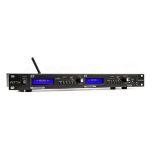 Fenton VX2USB, kettős lejátszó, USB, SD, bluetooth, felvétel funkció, fekete kép
