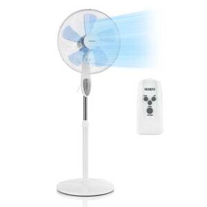 Klarstein Summerjam, álló ventilátor, fehér, 41 cm, 50 W, 3 sebességfokozat, 69, 18 m³/min. légáramlás, távirányító mellékelve kép