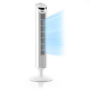 OneConcept Blitzeis, torony ventilátor, álló ventilátor, 40 W, 45° oszcilláció, fehér kép