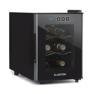 Klarstein Ceres borhűtő, 16 l, 6 palack, érintésvezérlés, 38 dB, üvegajtó, fekete kép