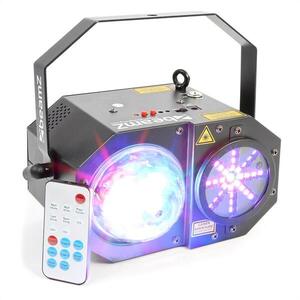 Beamz Sway 3-in1-LED jellyball lézerrel és LED orgonával, RGBW-LED izzók, 150MW-RG lézer kép