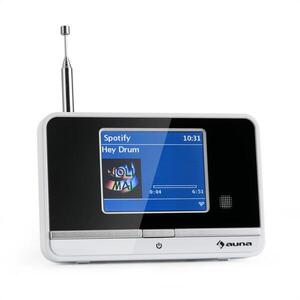 Auna iAdapt 320 internet rádió adapter, WLAN, DAB/DAB+, FM/AM, TFT kijelző, fehér kép