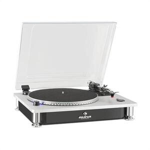 Auna TT-933, gramofon, 33/45 fordulat/perc, pitch control, fekete-ezüst kép