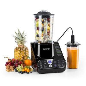 Klarstein AIRAKLES, vákuumos asztali robotgép, 1300 W, 30000 ford./perc, 1, 5 l-es üveg edény, fekete kép