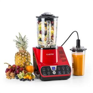 Klarstein AIRAKLES, vákuumos asztali robotgép, 1500 W, 30000 ford./perc, 1, 5 l-es üveg edény, piros kép