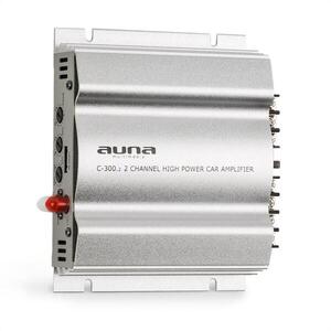 Auna C300.2, kétcsatornás erősítő, végerősítő autóba, 800W PMPO, 20W RMS, ezüst kép