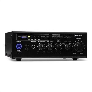 Auna Amp3 USB mini sztereó erősítő, mikrofon- és fülhallgató kimenet, fekete kép