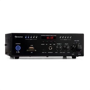 Auna Amp4 BT mini sztereó erősítő, bluetooth, távirányító, fekete kép