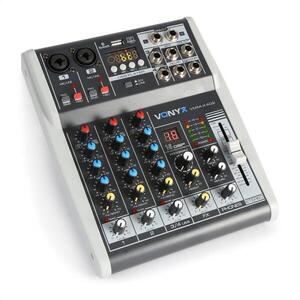 Vonyx VMM-K402 4-csatornás keverőpult, bluetooth, USB-Audio-Interface kép