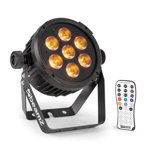 Beamz BT280 LED Flat Par LED reflektor, 7 x 10W, 6in1 RGBWA UV, távirányító kép