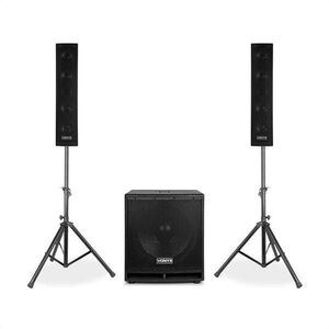 Vonyx VX880BT, 2.1 aktív hangfal szett, 1000 W, 15", 2 x 8", USB/SD/MP3/BT kép