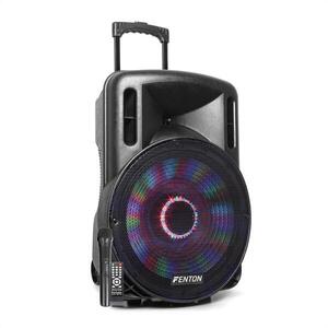 Fenton FT15LED, aktív hangfal, 15", 800 W, BT/USB/SD/AUX bemenet, LED, mikrofon kép