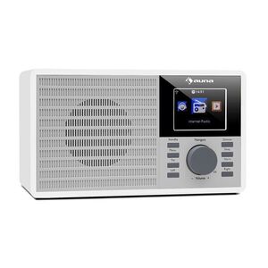 Auna IR-160, internet rádió, WLAN, USB, AUX, UPnP, 2.8" TFT kijelző, távirányító, fehér kép