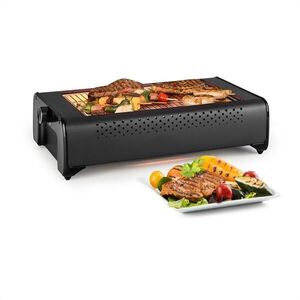 Klarstein Infragrill, elektromos grillező, infravörös, 1500 W, füst nélkül, fekete kép