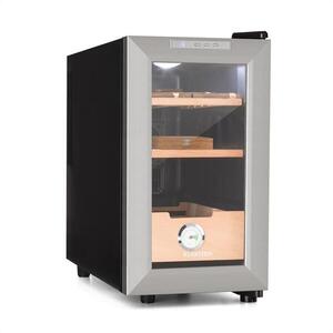 Klarstein El Presidente 23, humidor, 50 W, érintőpanel, bükkfa, 23 l, LED, fekete/ezüst kép