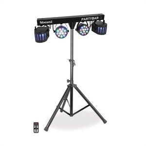 Beamz Partybar 2, teljes megvilágítási rendszer, 100 W, RGBW, DMX / önálló, fekete kép