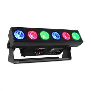 Beamz BBB612, battery bar, fénysorompó elemmel, 6 x 12 W 6 az 1-ben RGBAW-UV LED dióda, 55 W, fekete kép