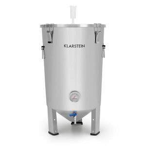Klarstein Gärkeller Pro, erjesztő tartály, 30 l, erjesztő csövek, hőmérő, 304 rozsdamentes acél kép